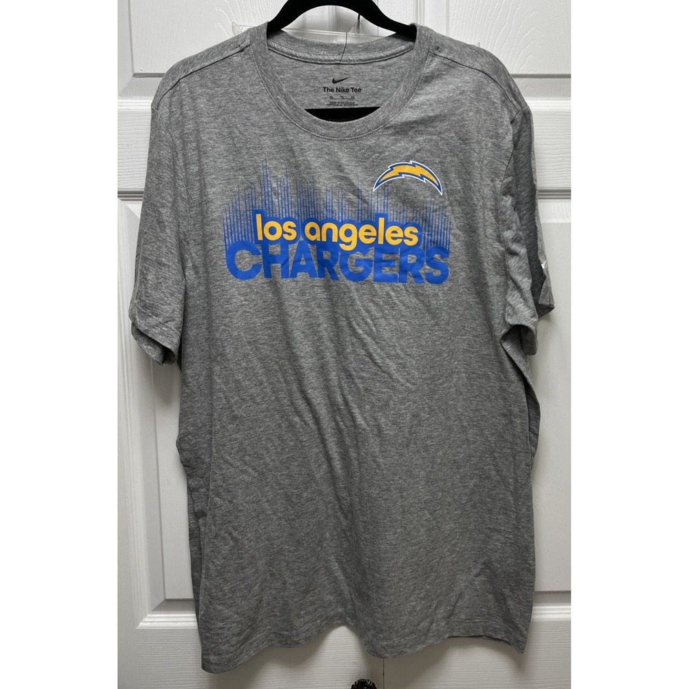 Nike Los Angeles Chargers  Shirt Tee Heather Gray Men's Size: XL New